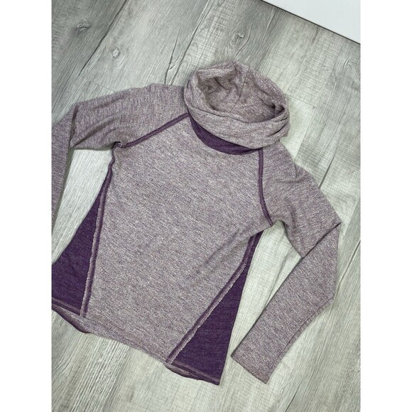 Kuhl Nova Pullover Cowl Neck Sweater Light Weight Knit Purple Womens Medium X - Picture 3 of 8